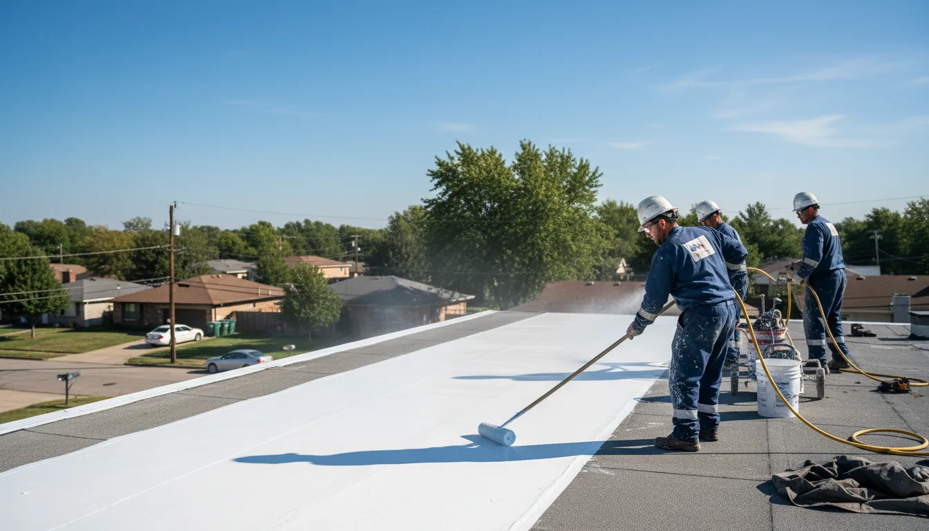 Commercial roof coating in Forest City, IL near me